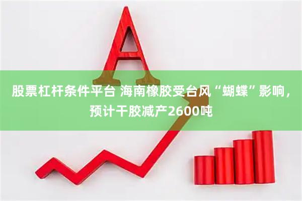 股票杠杆条件平台 海南橡胶受台风“蝴蝶”影响，预计干胶减产2600吨